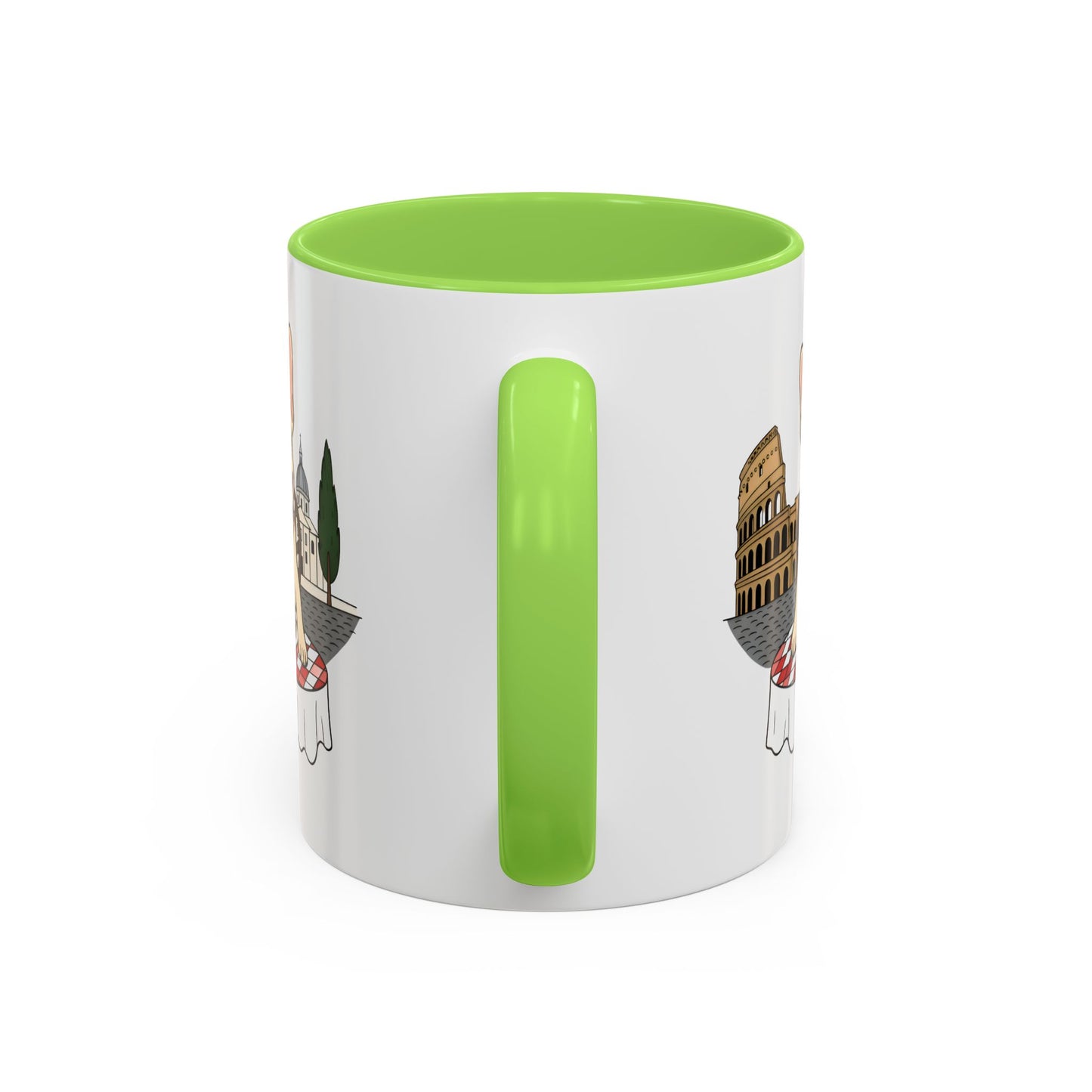 French Bulldog Pasta in Rome Mug | Ceramic Coffee Cup