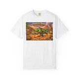 Jurassic Dink Pickleball Dinosaur Arcade Poster T-Shirt | Retro Video Game Shirt