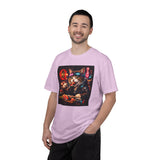 Sushi-Eating Cat T-Shirt | Neon Japanese Street Food Art