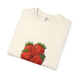 Strawberry Cluster T-shirt | Retro Floral Fruit Illustration