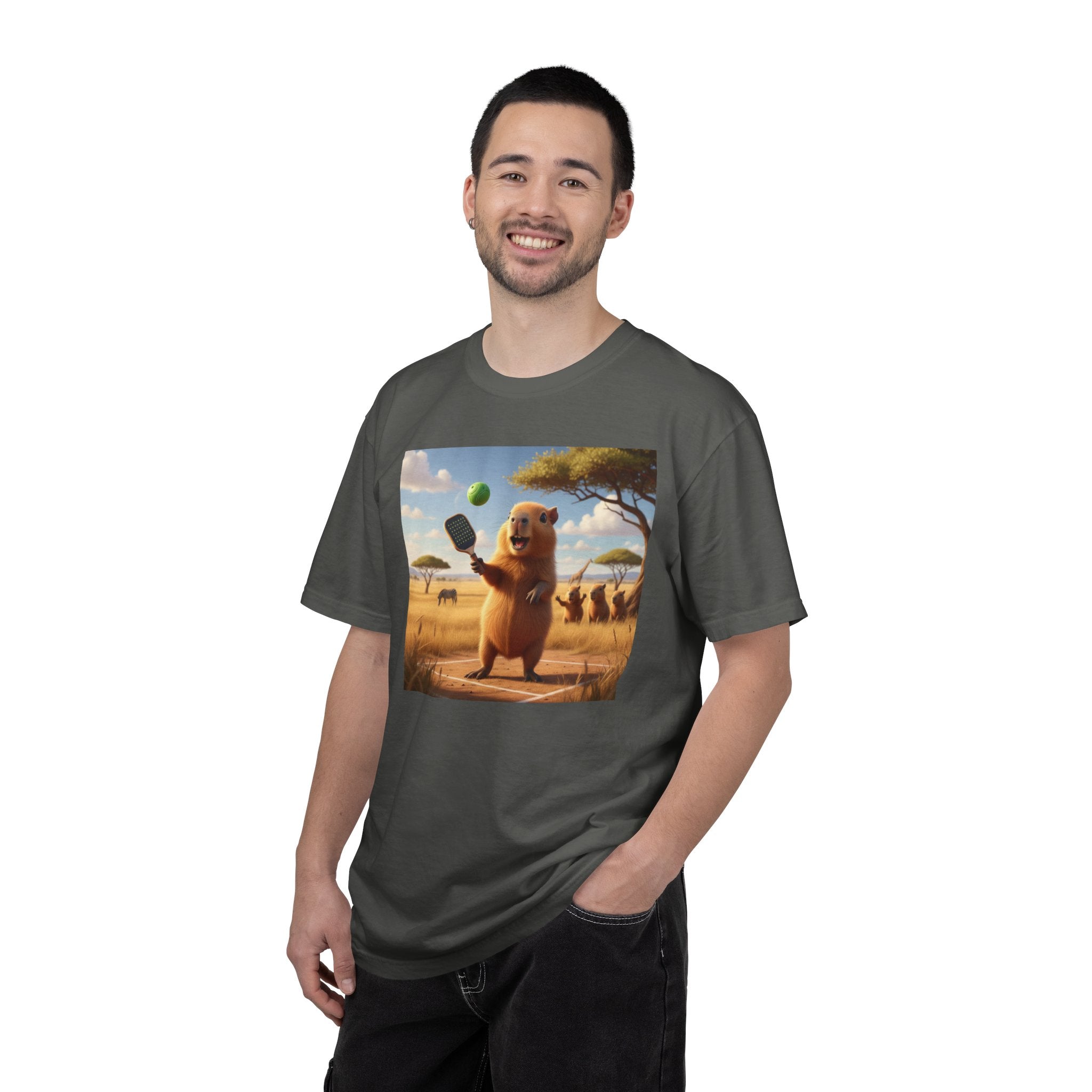 Capybara Pickleball T-shirt | Cute Animal Sports Meme