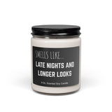 Scented Soy Candle, Late Nights Longer Looks, Reusable Jar, Partner Gift