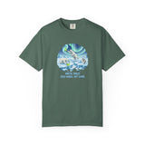 Arctic Rally Polar Bears Playing Pickleball T-Shirt | Northern Lights Illustration