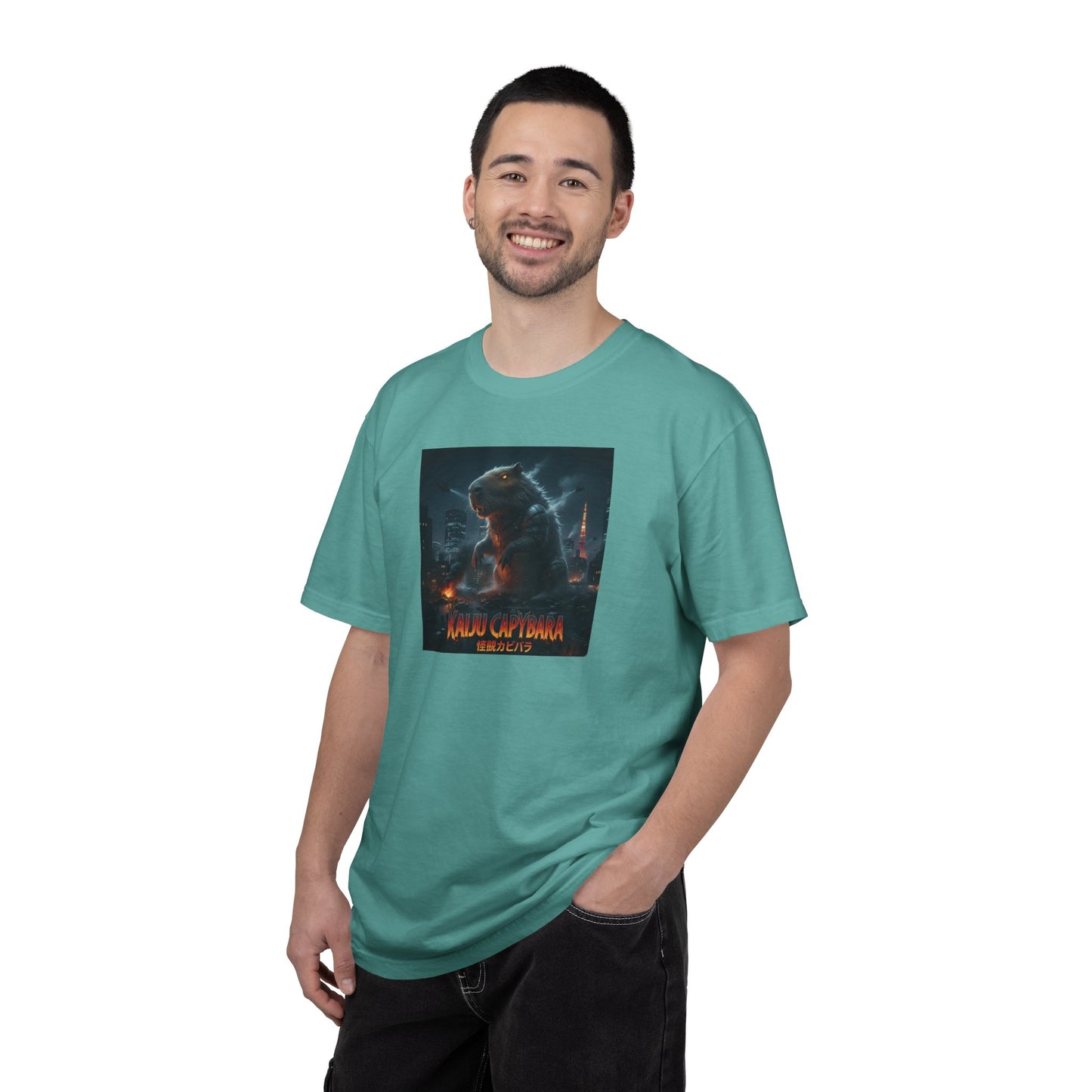 Kaiju Capybara T-shirt | Giant Monster Rodent Graphic Tee