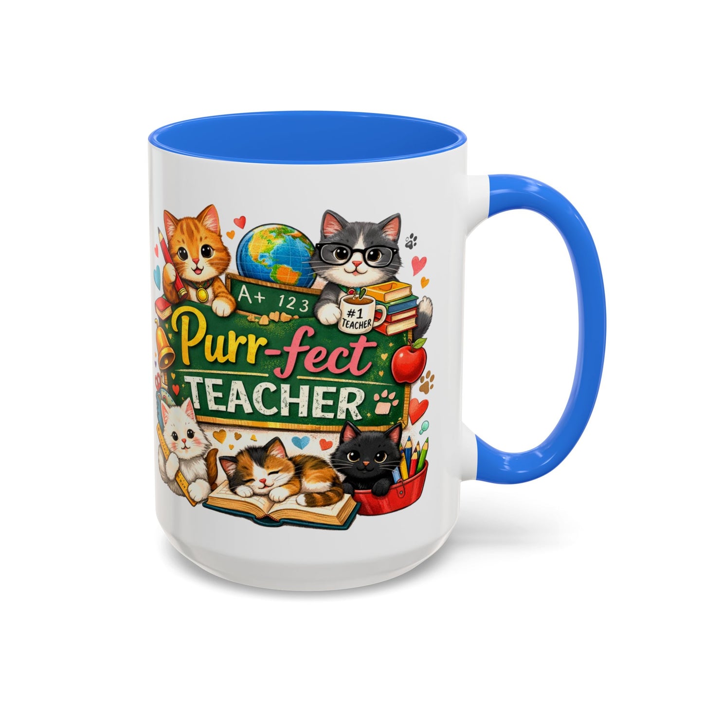 Purr-fect Teacher Mug | Cat Classroom Design, 11oz or 15oz
