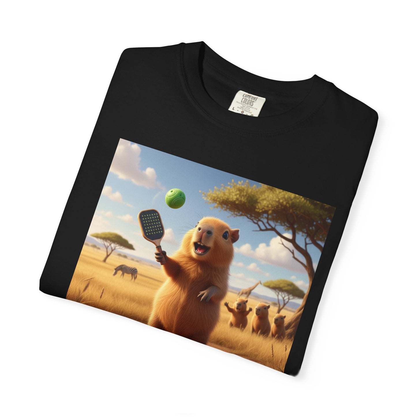Capybara Pickleball T-shirt | Cute Animal Sports Meme