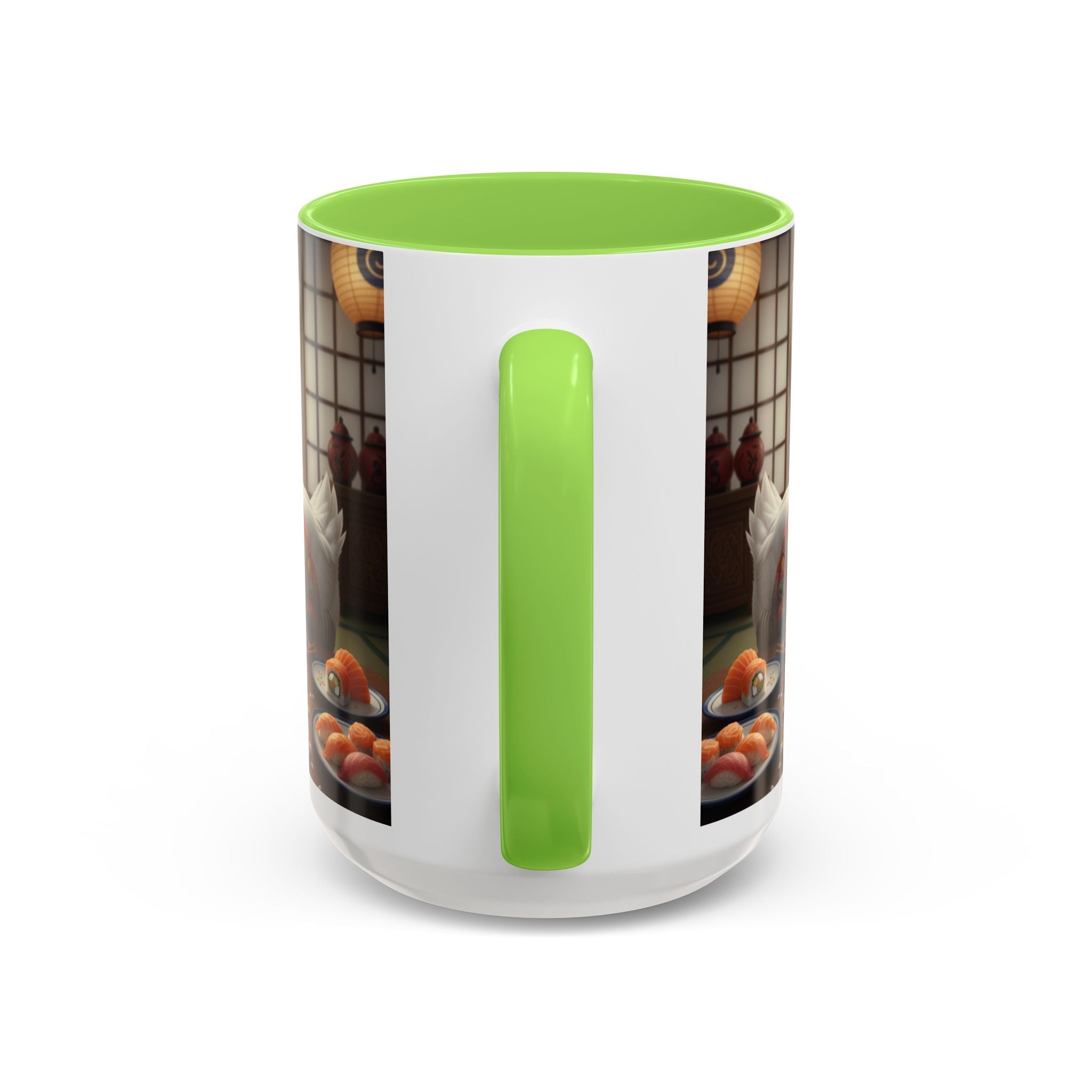 Goose with Sushi Mug | Japanese Tea Room Illustration