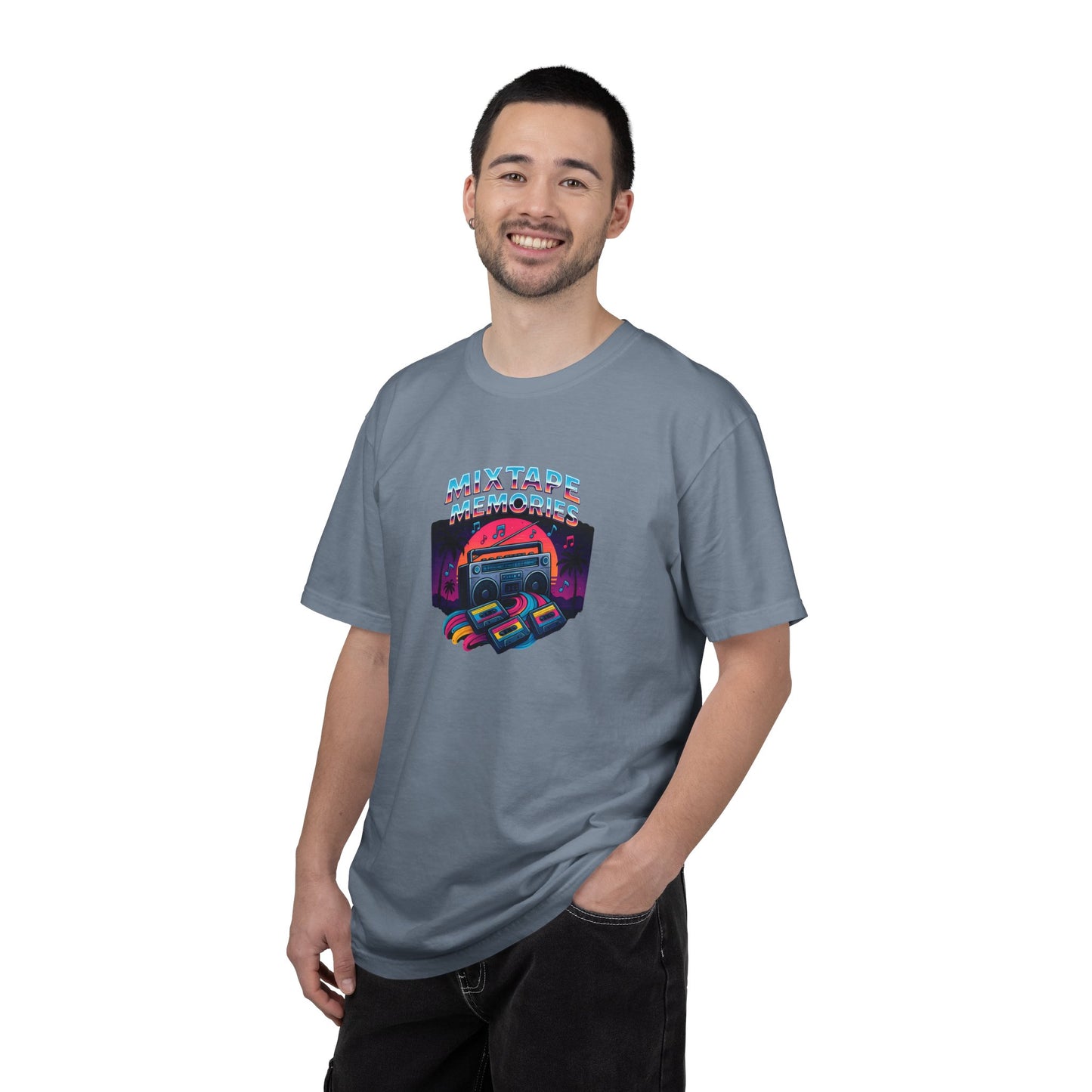 Mixtape Retro Cassette Graphic T-shirt | Vaporwave 80s Neon Music Tee
