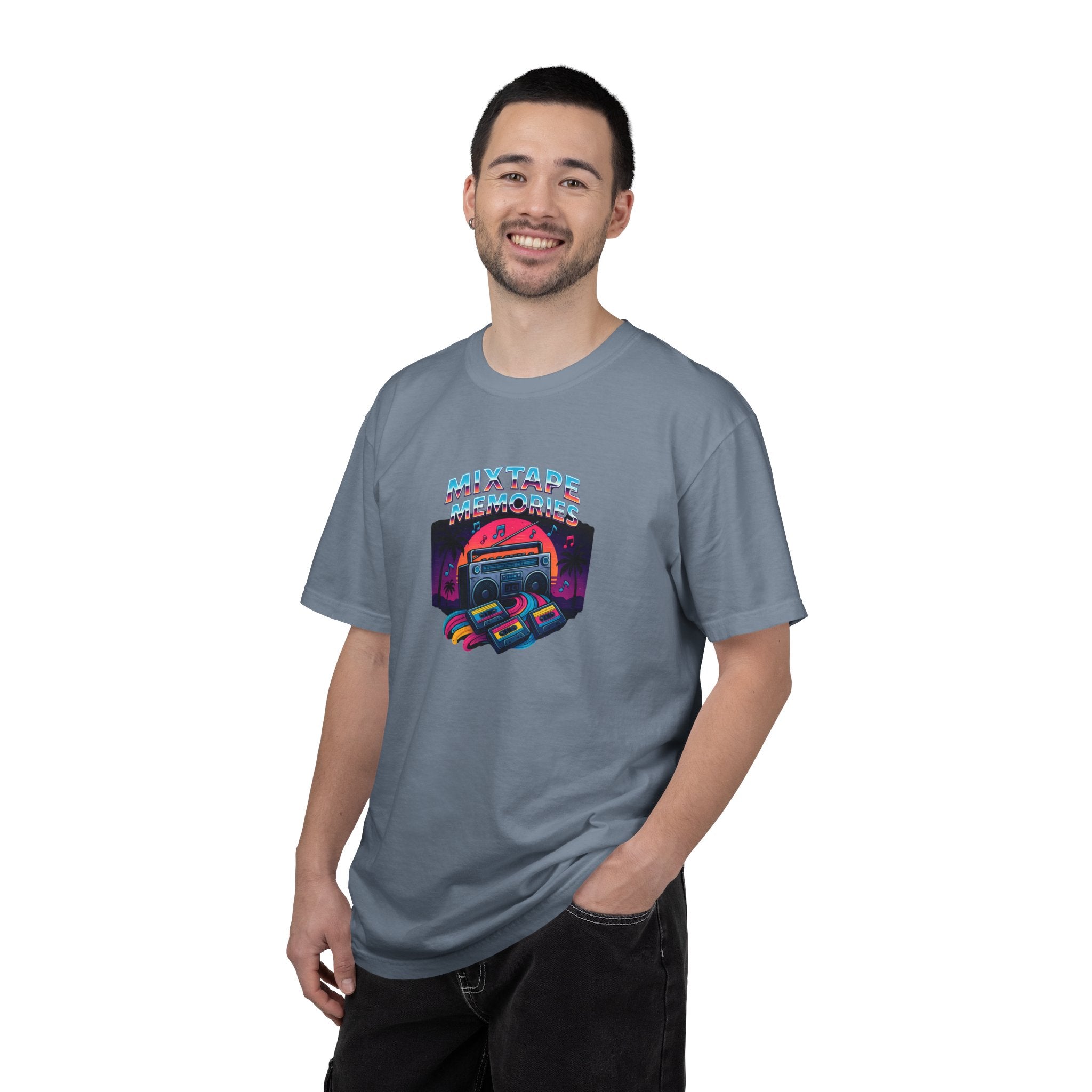 Mixtape Retro Cassette Graphic T-shirt | Vaporwave 80s Neon Music Tee