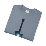 Moonlit Acoustic Guitar T-Shirt | Night Sky Guitar Silhouette