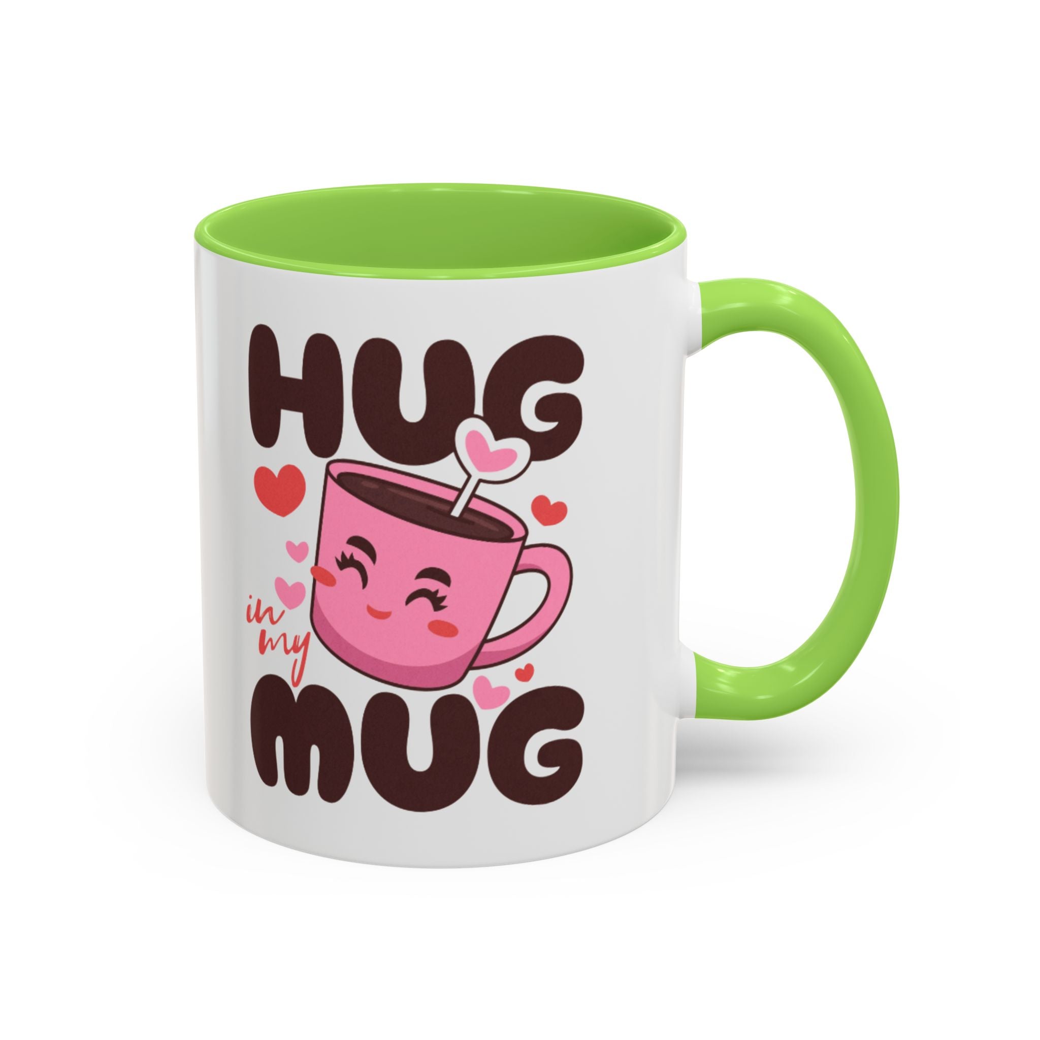 Hug in My Mug Mug | Cute Pink Cup, Heart Coffee Design
