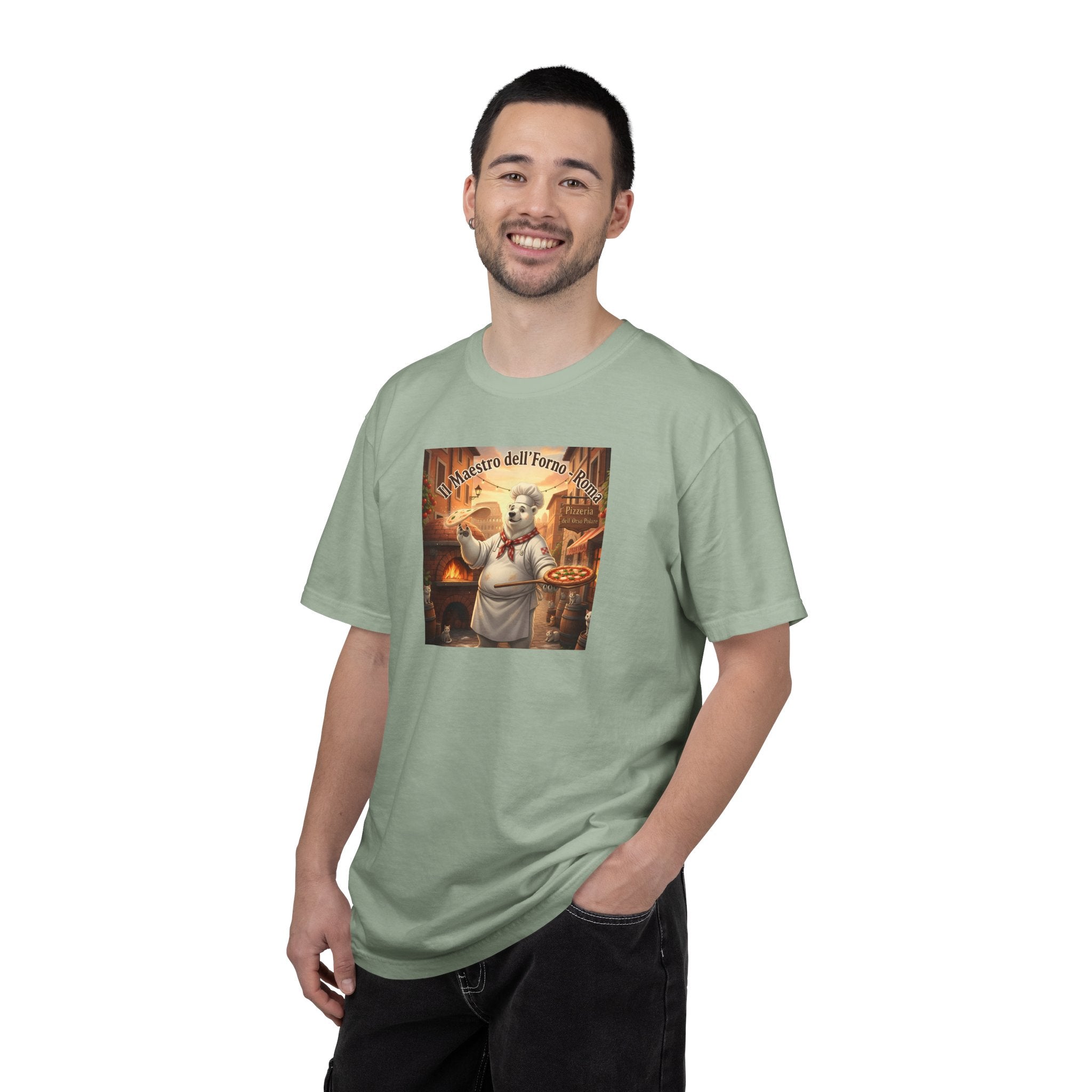 Polar Bear Italian Bakery Chef Pizza Maestro T-shirt | Vintage Pizzeria Illustration
