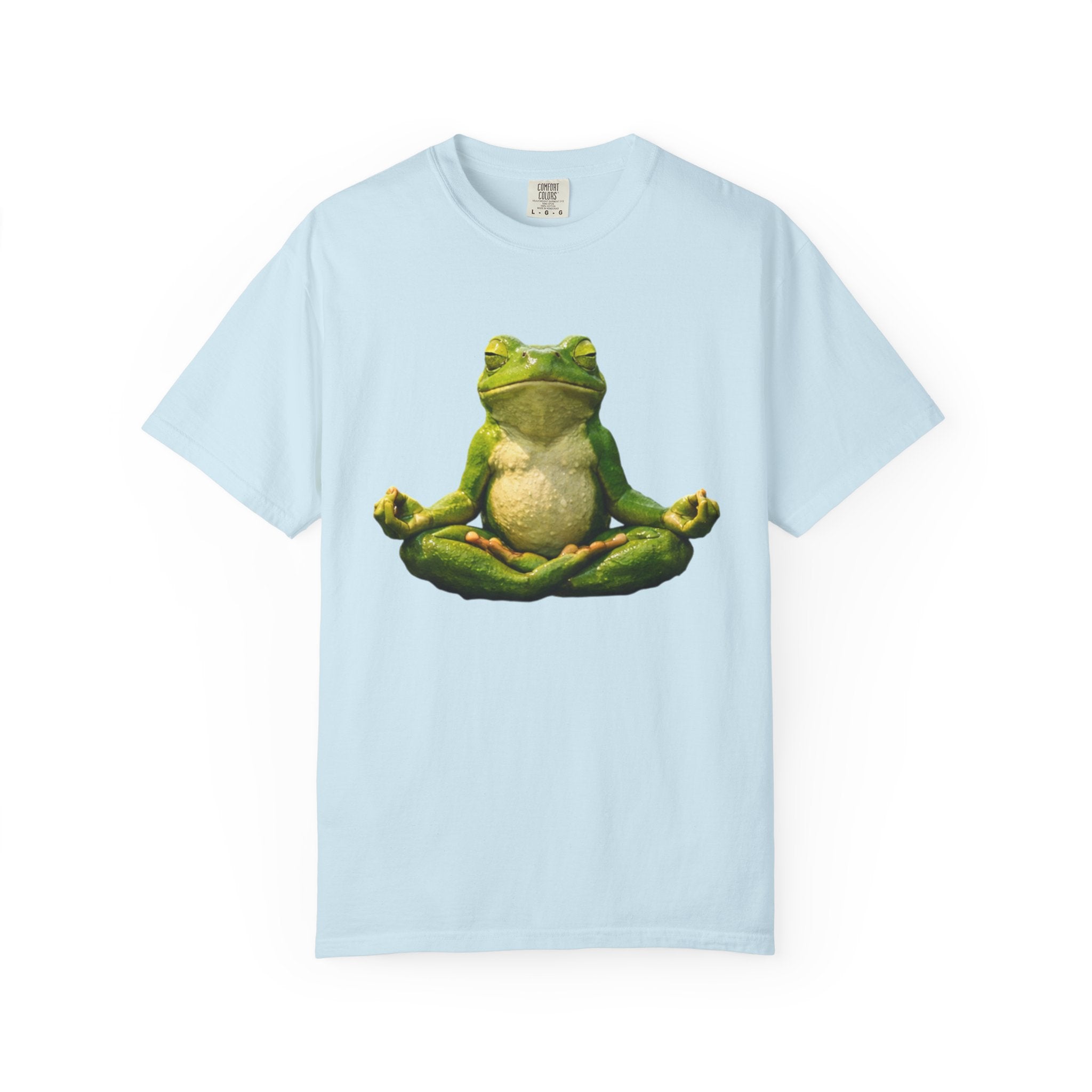 Meditating Frog T-shirt | Zen Yoga Frog Illustration, Relaxation Tee