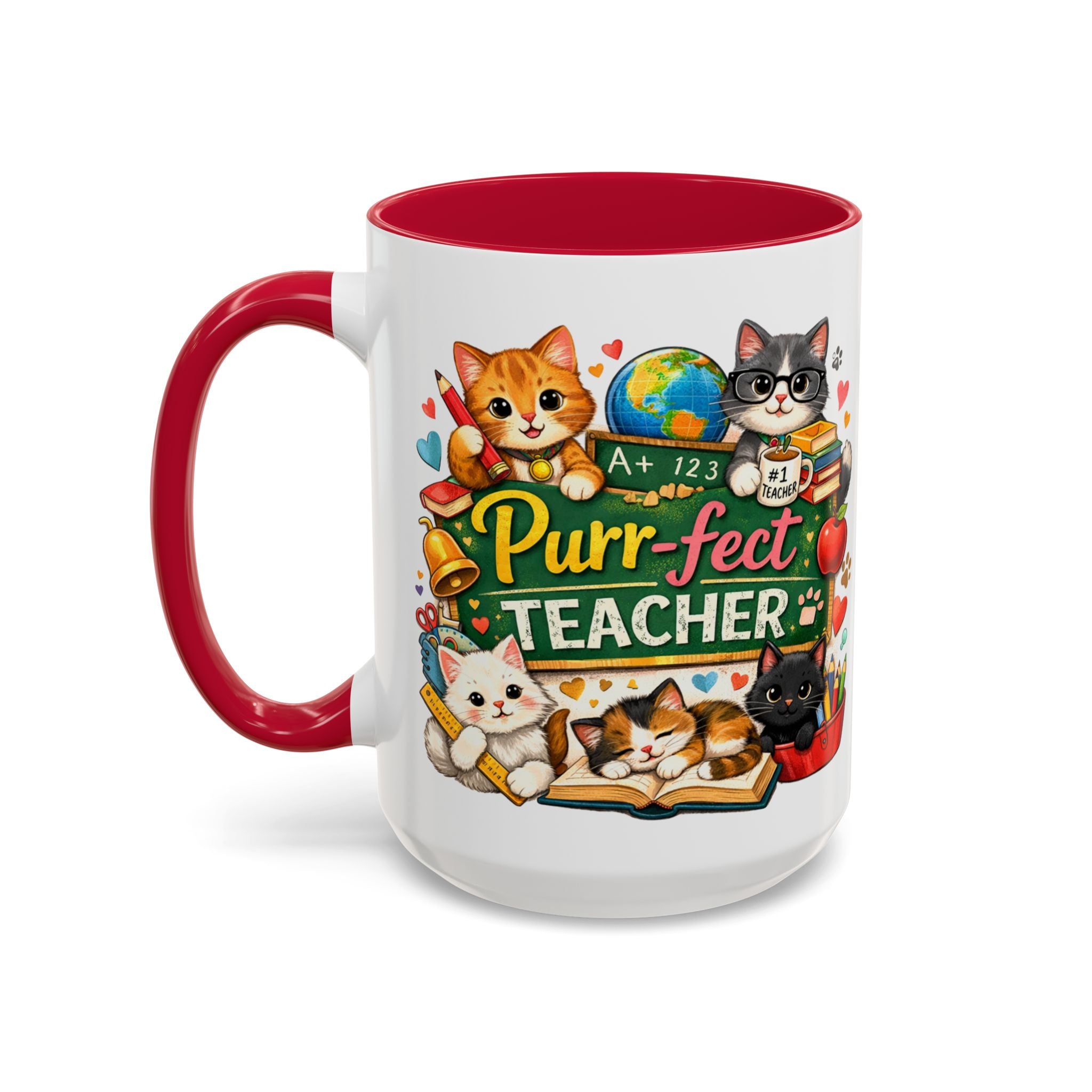 Purr-fect Teacher Mug | Cat Classroom Design, 11oz or 15oz