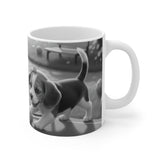 Pickleball Beagle Puppies Mug | Cute Dog Sports Coffee Tea Cup