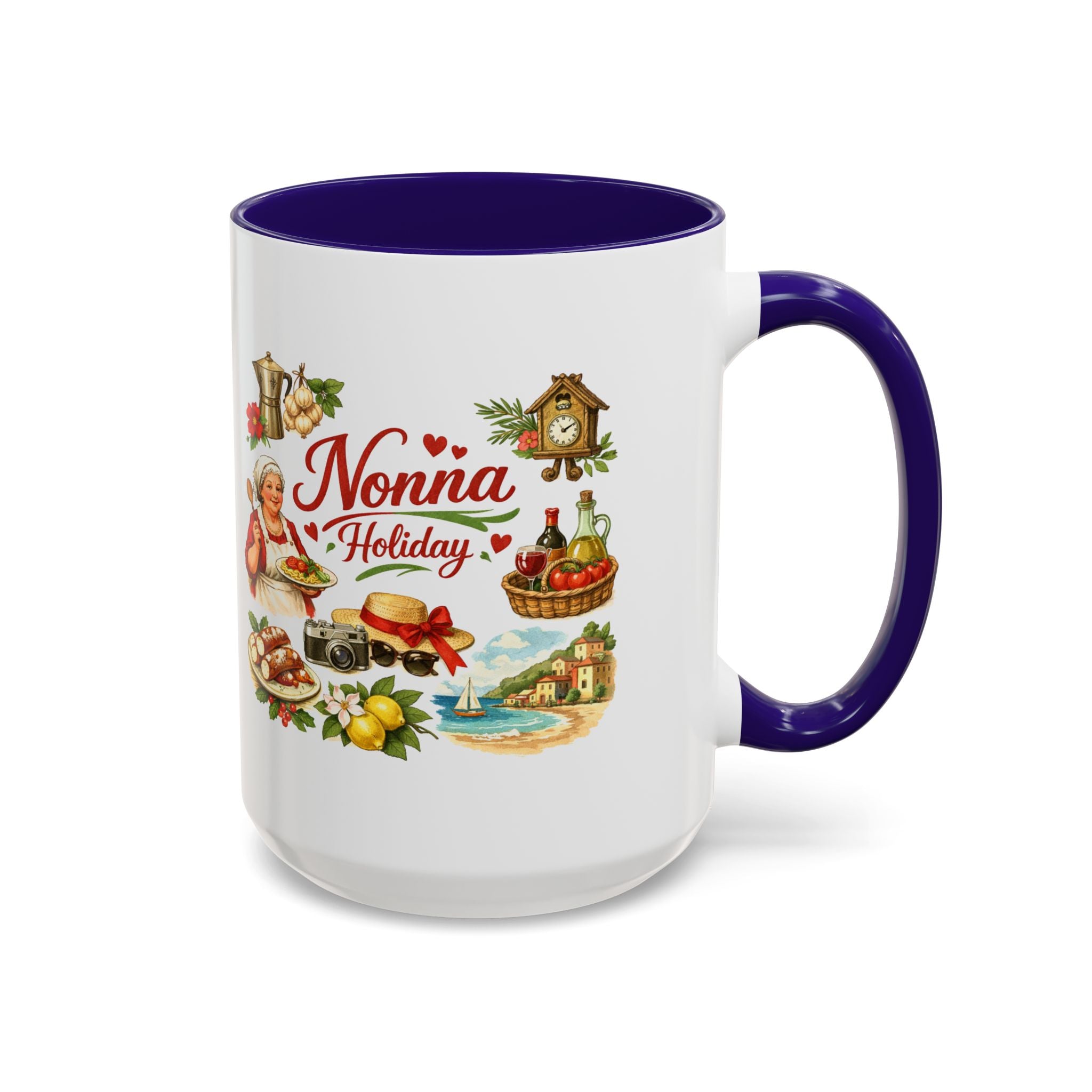 Nonna Holiday mug | Italian grandma kitchen design, vintage food icons