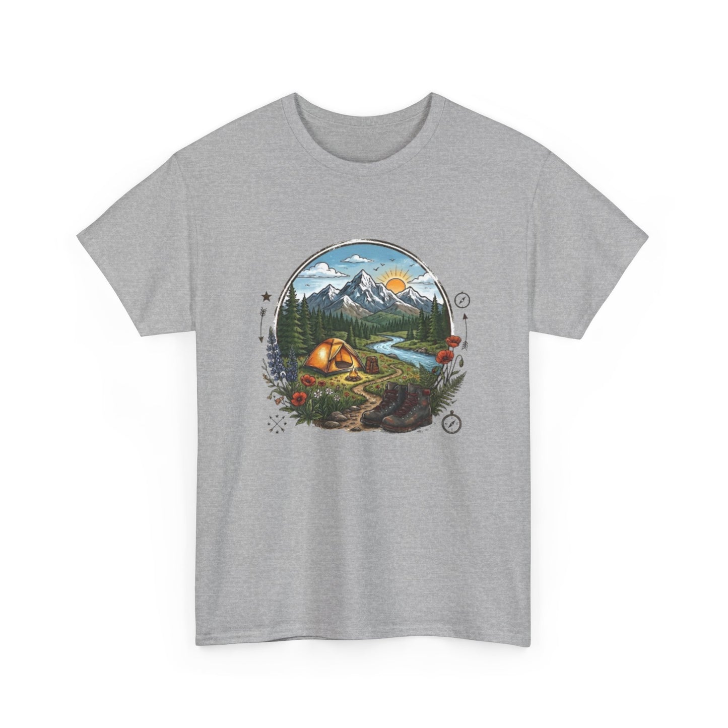 Mountain Camping Adventure T-Shirt | Outdoor Nature Hiking Tee | Wilderness Tent Graphic Shirt | Gift for Hiker Camper |