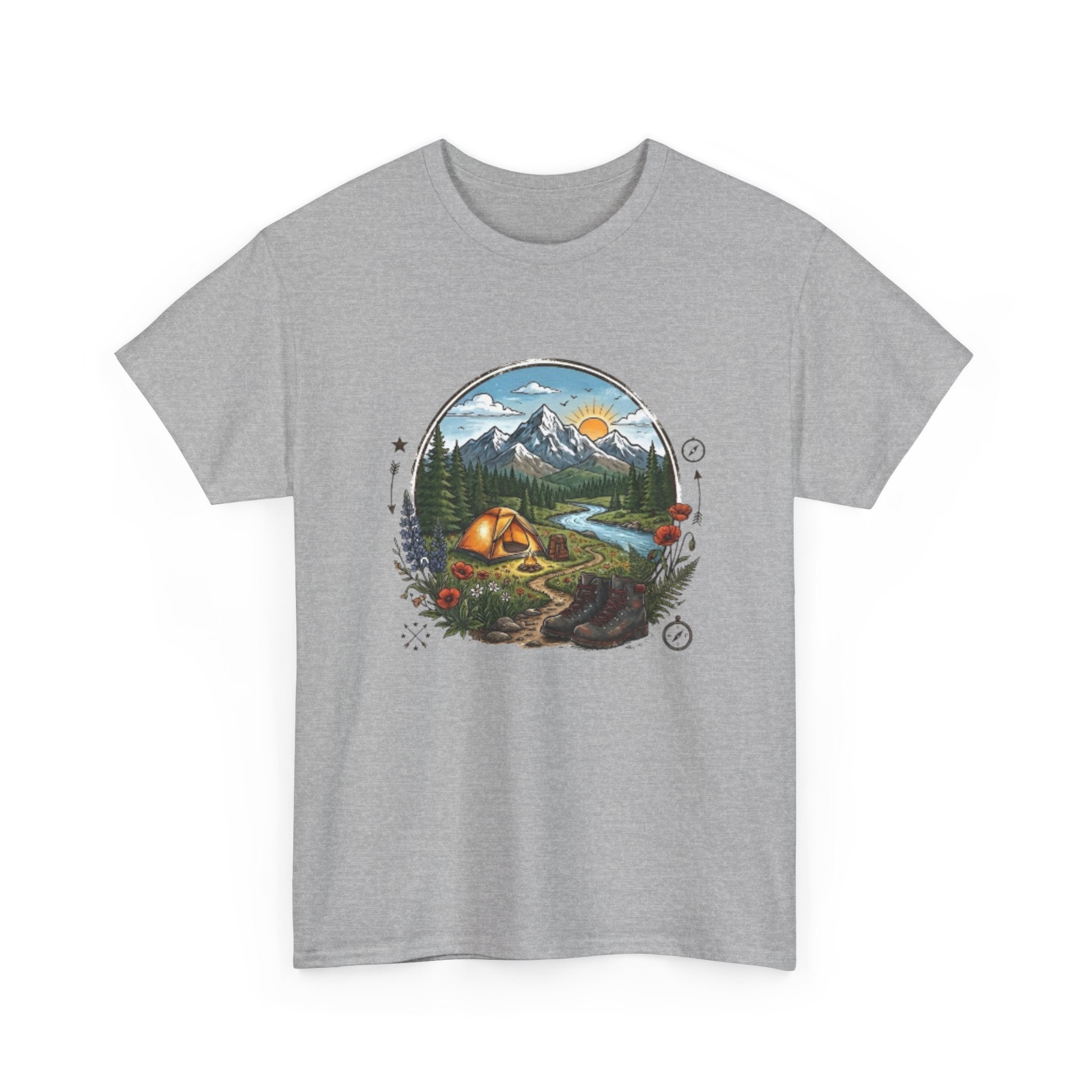 Mountain Camping Adventure T-Shirt | Outdoor Nature Hiking Tee | Wilderness Tent Graphic Shirt | Gift for Hiker Camper |
