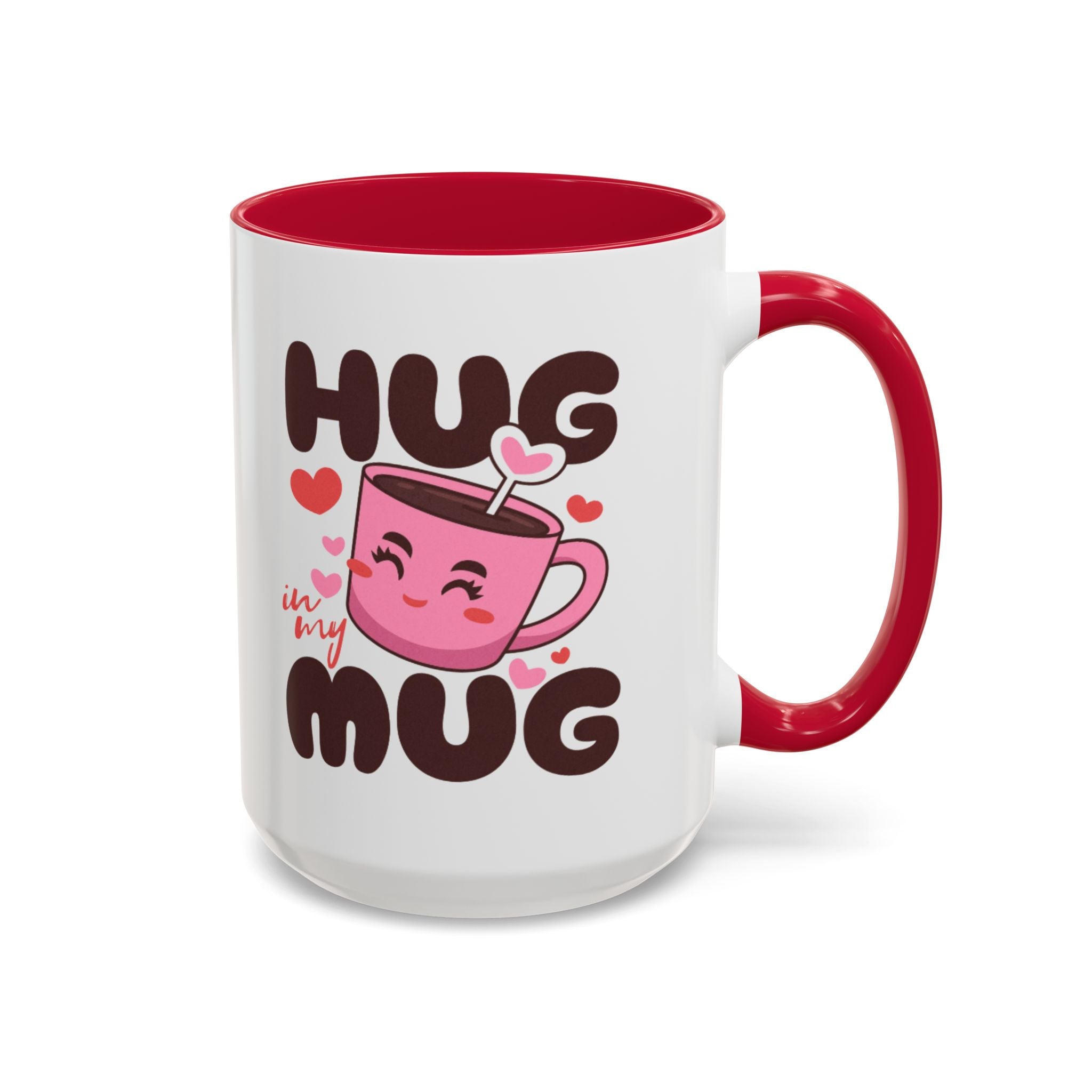Hug in My Mug Mug | Cute Pink Cup, Heart Coffee Design