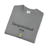 Despickleball Me pickleball graphic T-shirt | pickle paddle logo tee