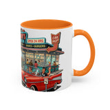 1950s Diner Scene Mug | Retro Car Hop Coffee Cup