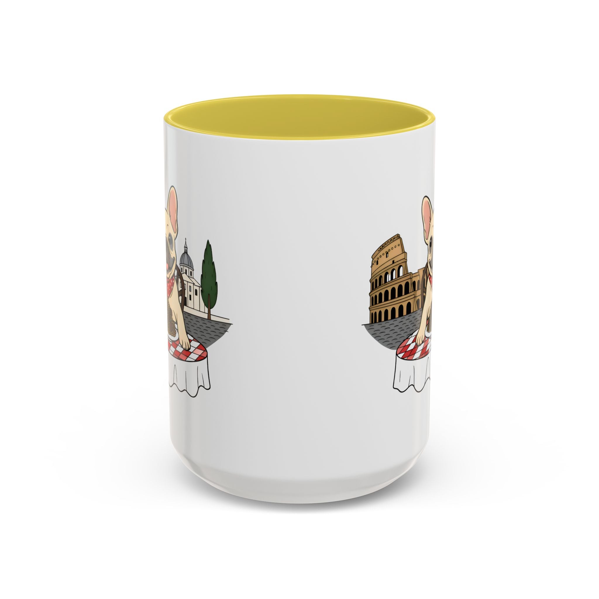 French Bulldog Pasta in Rome Mug | Ceramic Coffee Cup