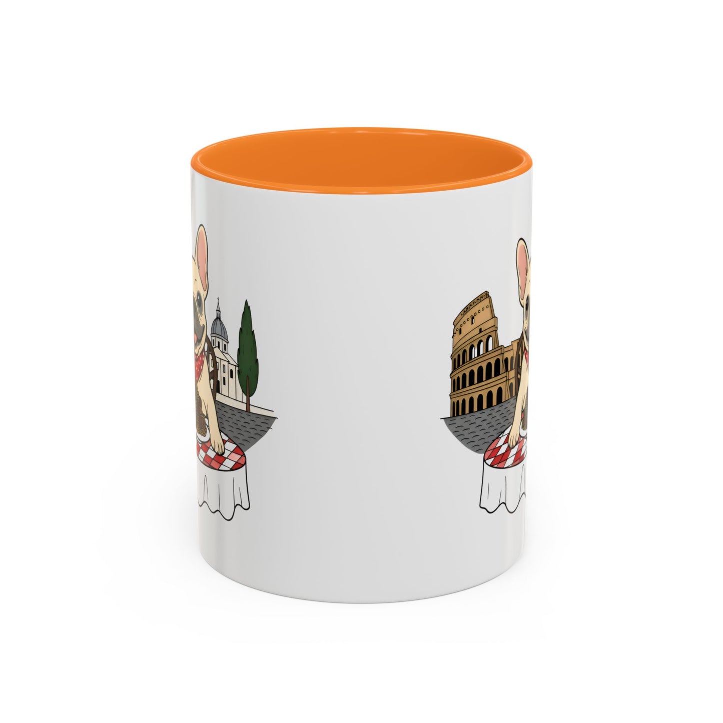 French Bulldog Pasta in Rome Mug | Ceramic Coffee Cup