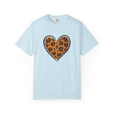 Leopard Print Heart T-shirt | Animal Print Heart Tee