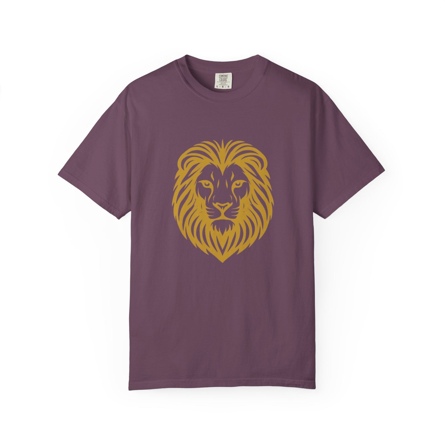 Golden Lion Head T-shirt | Minimal Animal Graphic Tee