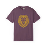 Golden Lion Head T-shirt | Minimal Animal Graphic Tee