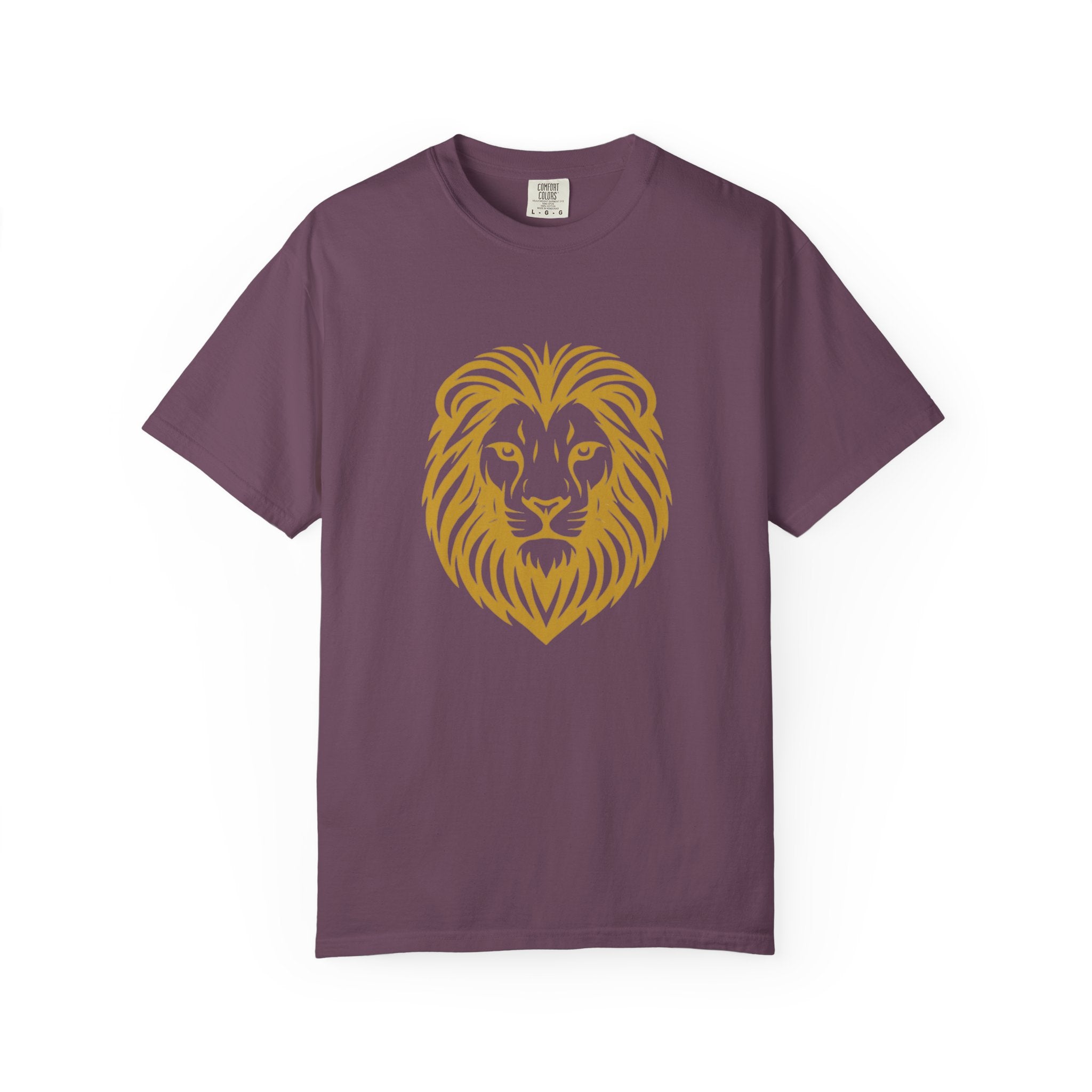 Golden Lion Head T-shirt | Minimal Animal Graphic Tee