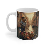 Capybara Gondolier Venice Canal Illustration