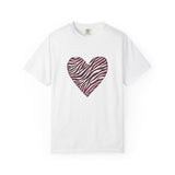 Pink Heart Zebra T-shirt | Romantic Zebra Heart Design