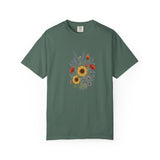 Sunflower and Wildflower Bouquet T-Shirt | Floral Botanical Garden Tee