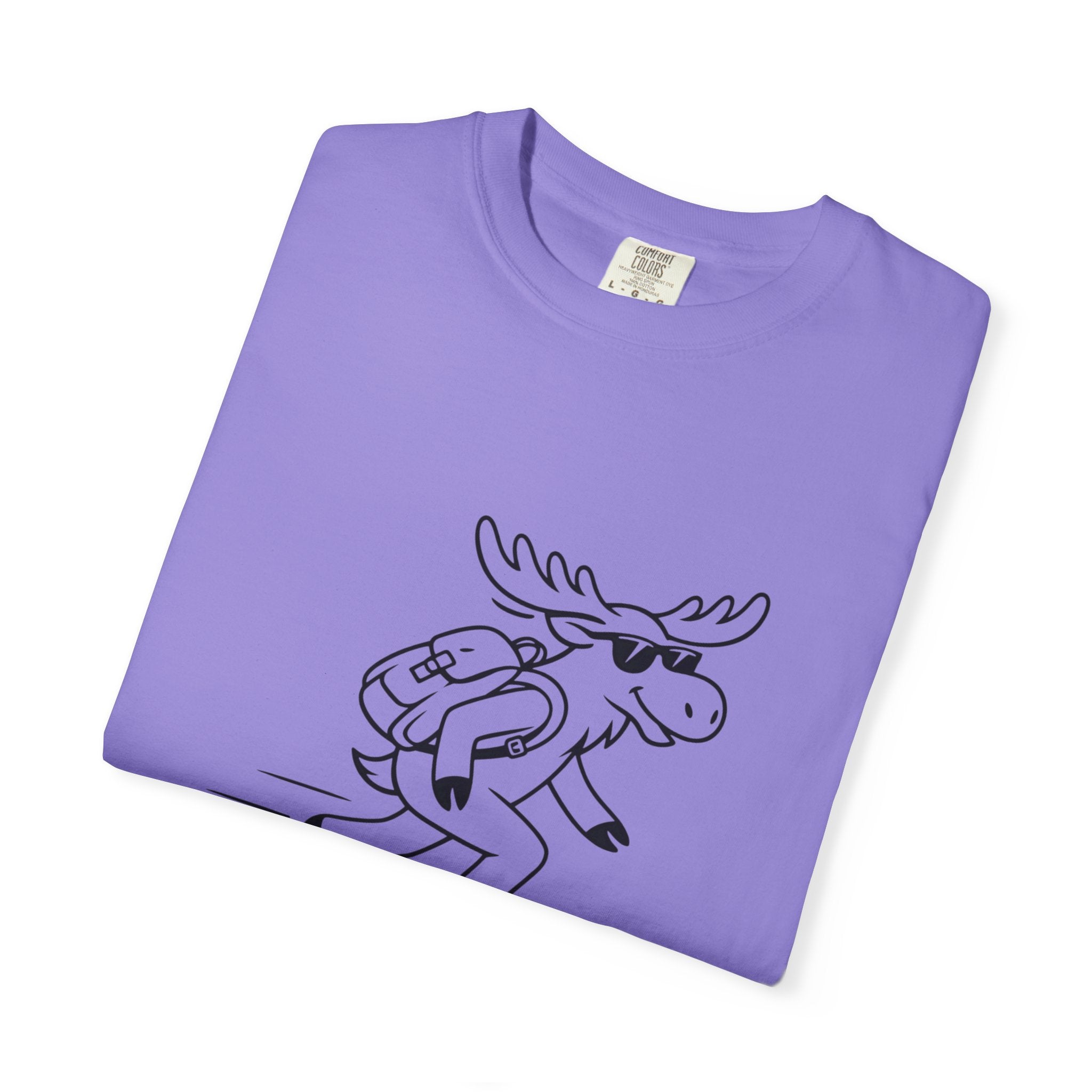 Skateboarding Moose T-shirt | Skateboard Cartoon Graphic Tee