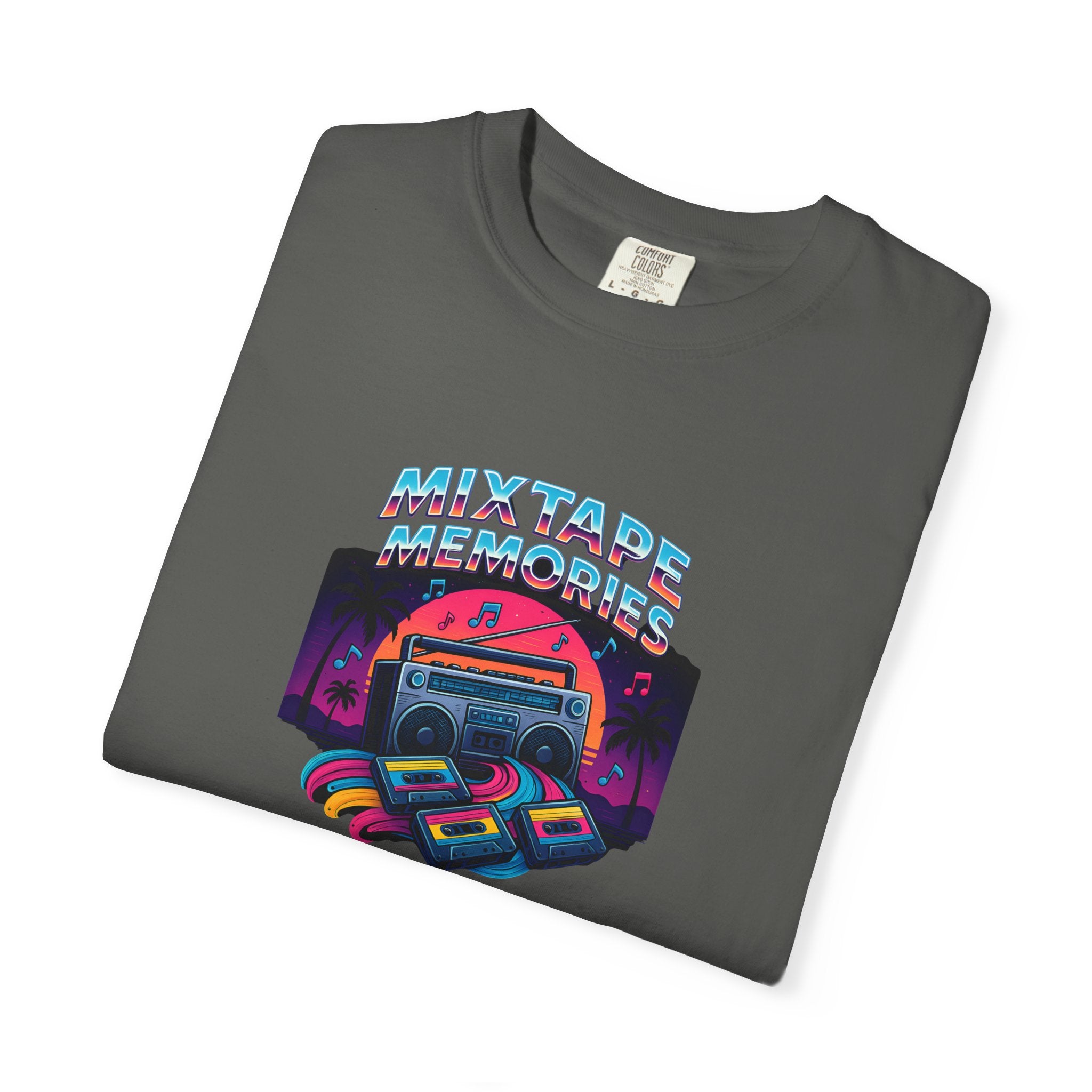 Mixtape Retro Cassette Graphic T-shirt | Vaporwave 80s Neon Music Tee