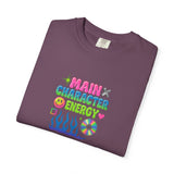 Main Character Energy T-shirt | Colorful Flame, Smiley Icons