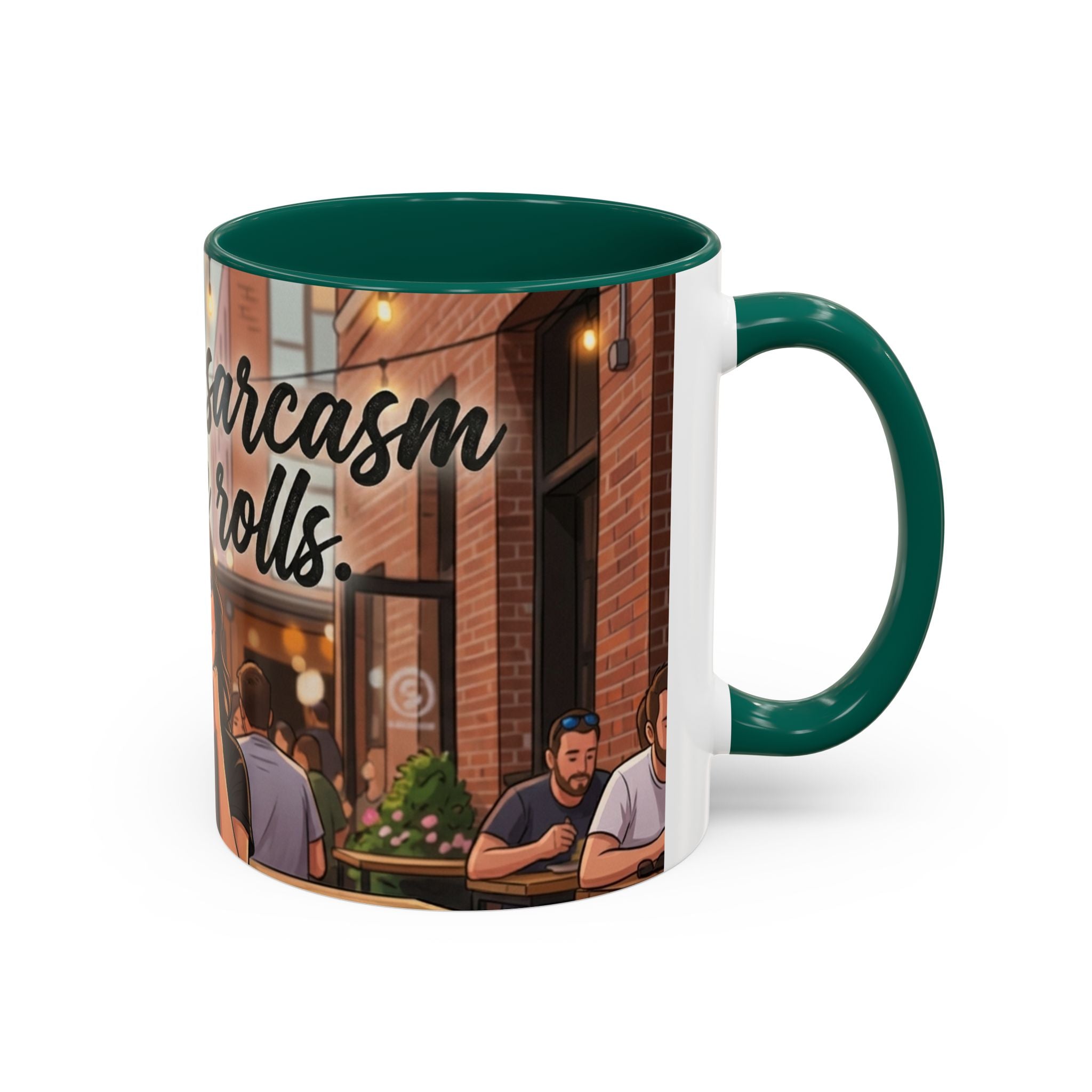 Sarcastic Girl Illustration Mug | 11oz or 15oz Colorful Ceramic