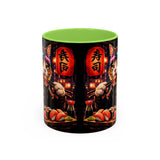 Cyberpunk Sushi Cat Mug | 11oz 15oz Ceramic Coffee Cup
