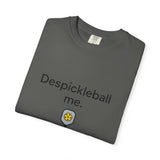 Despickleball Me pickleball graphic T-shirt | pickle paddle logo tee