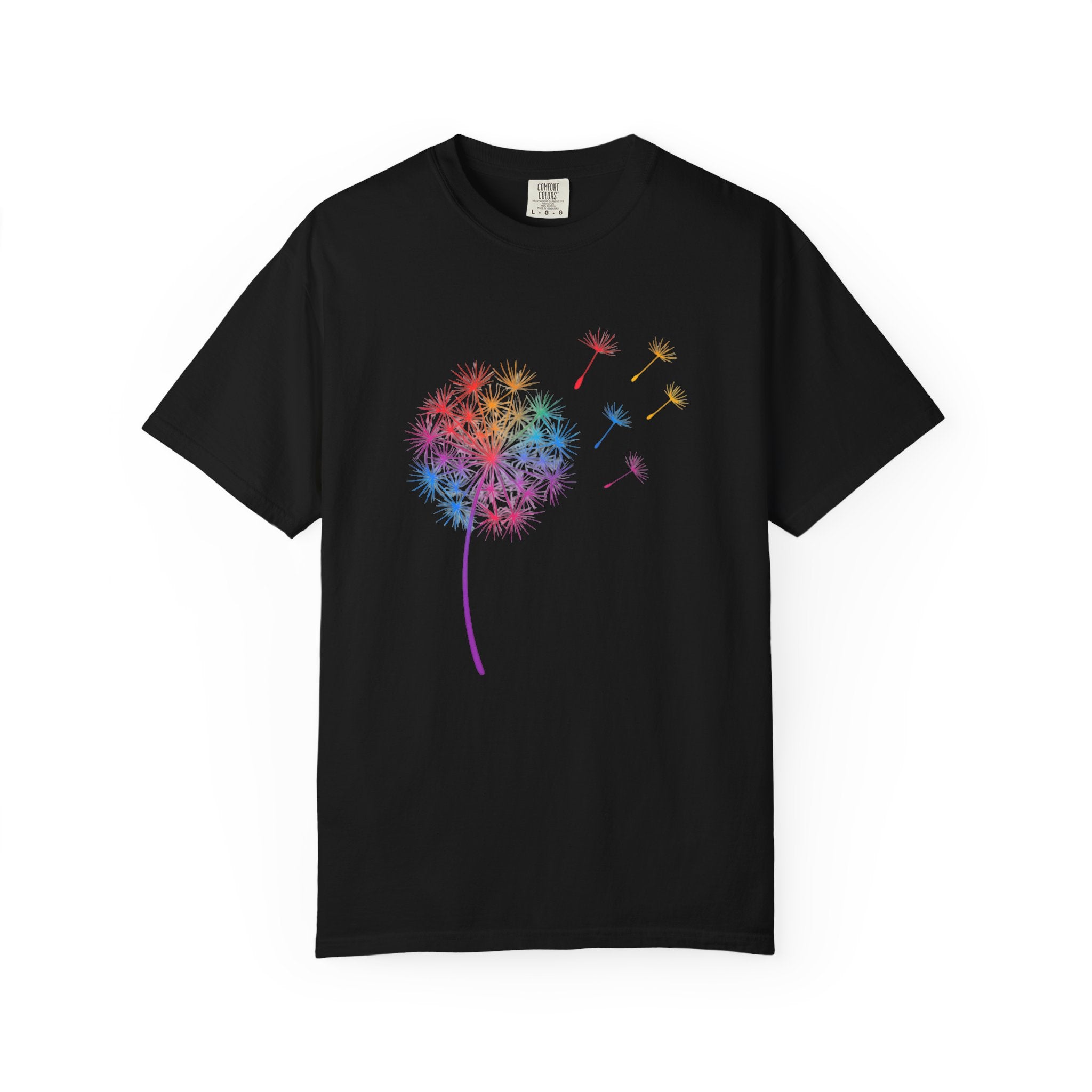 Rainbow Dandelion Tee | T-Shirt, Colorful Seed Puff Design