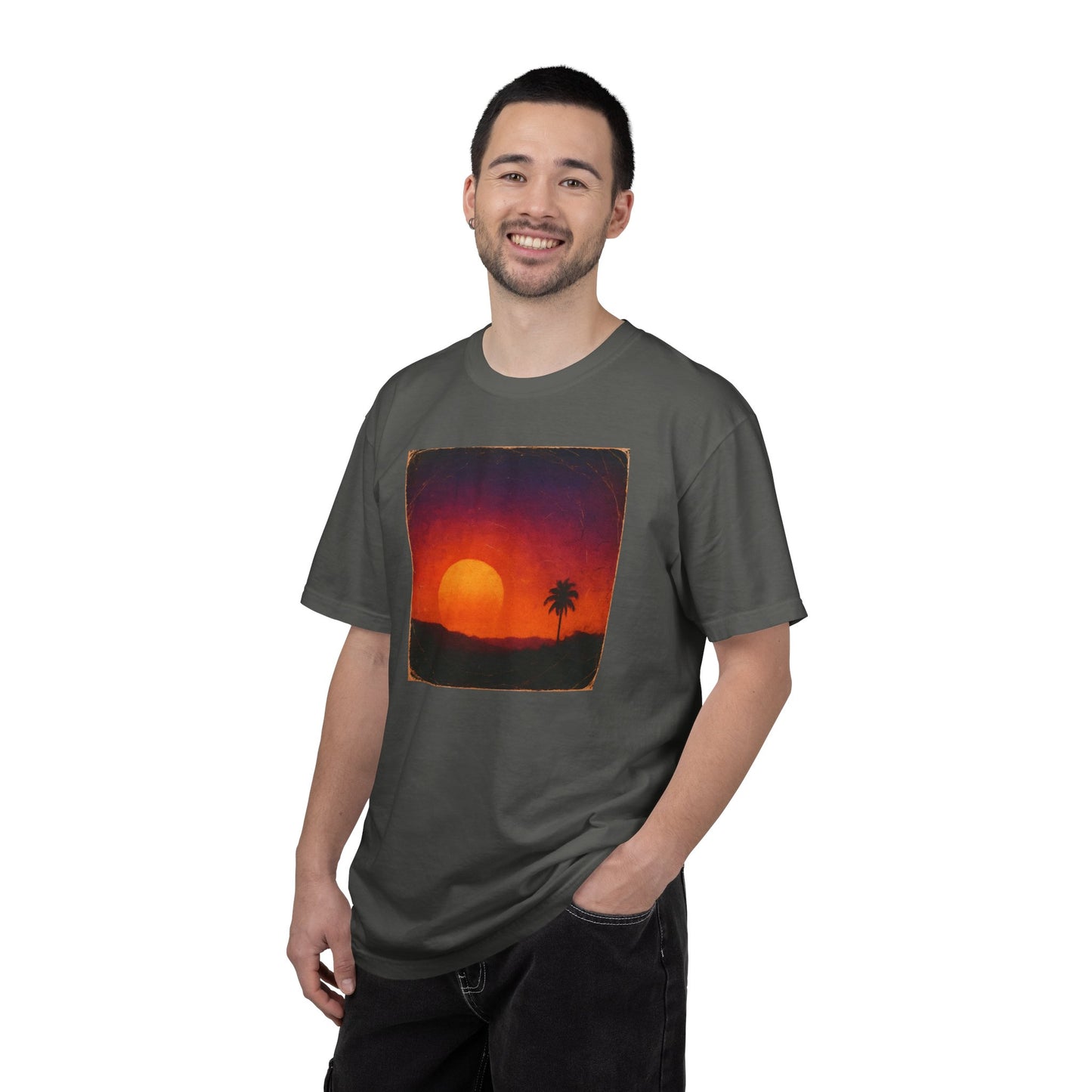 Sunset Palm Silhouette T-shirt | Tropical Sunset Tee