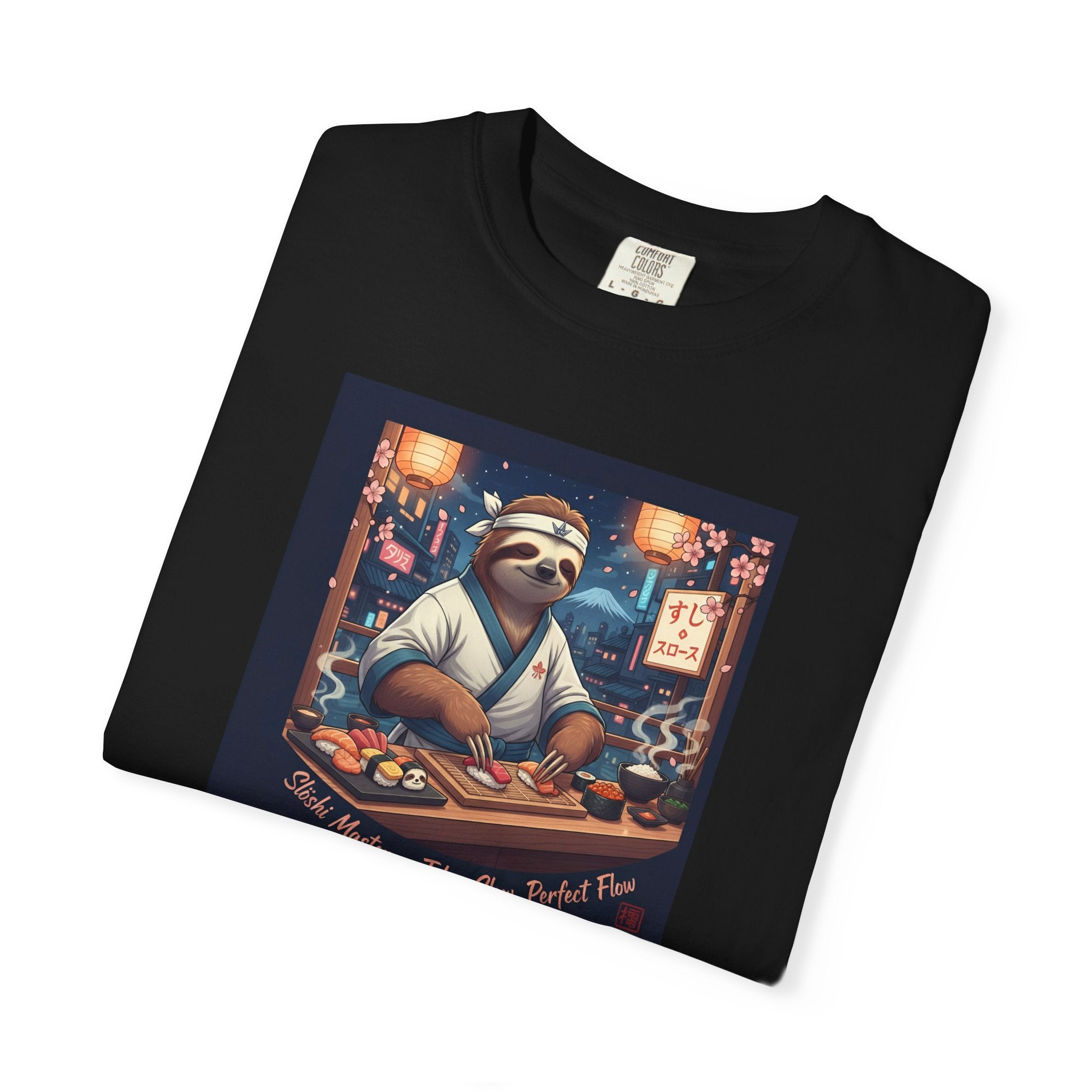 Sloth Sushi Chef T-shirt | Cute Sloth Chef Illustration, Sushi Bar Artwork