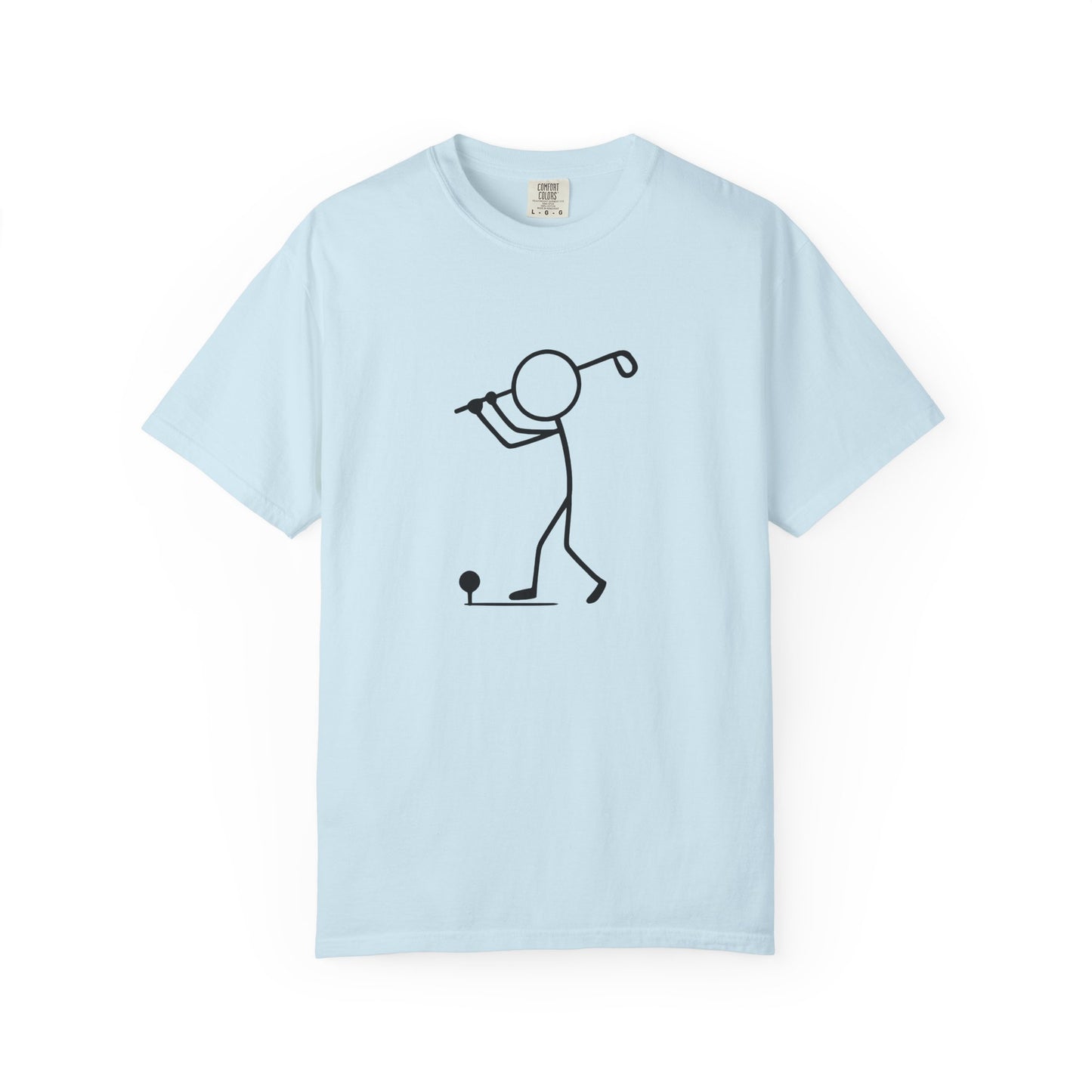 Stick Figure Golfer T-Shirt | Golf Outline Graphic Tee