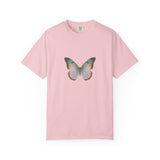 Retro 70s Vacation Butterfly T-shirt | Distressed Orange Teal Wings