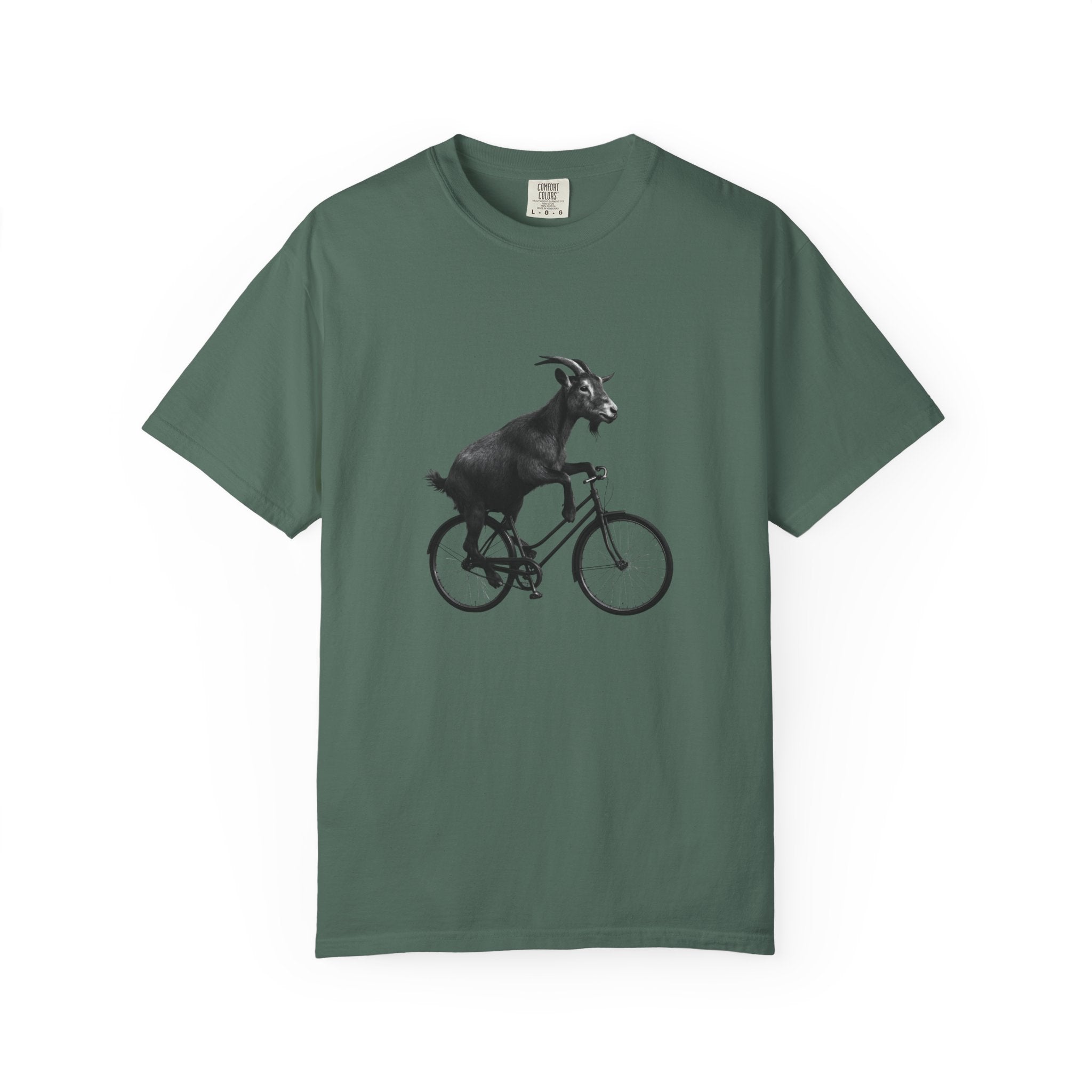 Goat Riding Bicycle T-shirt | Funny Animal Bike Tee