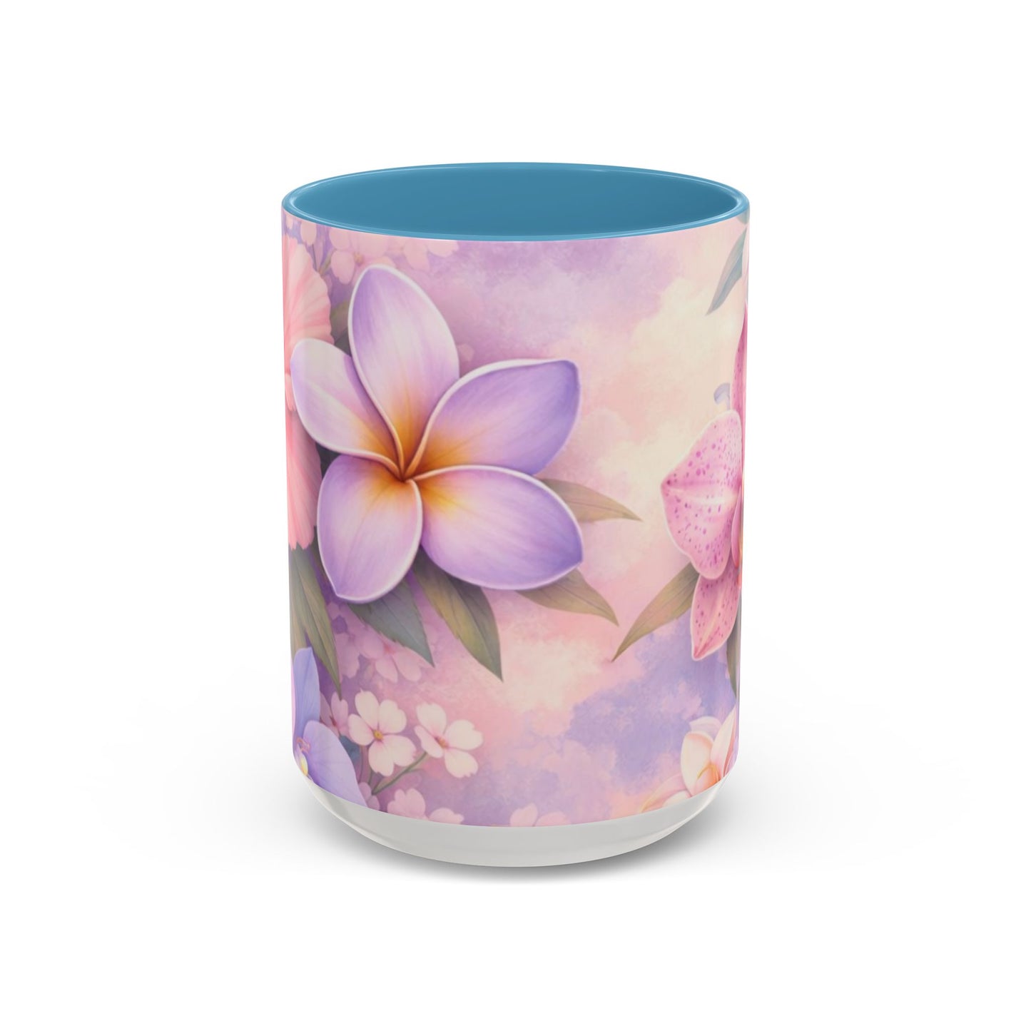 Tropical Orchid Floral Mug | Accent Coffee Mug 11oz 15oz