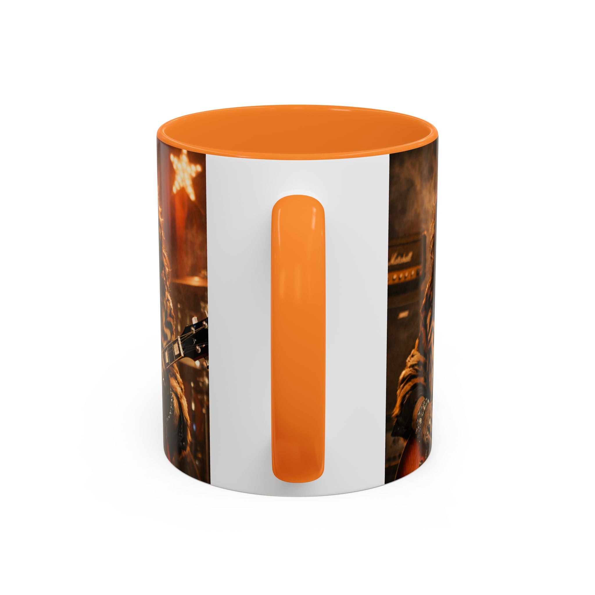Rockstar Capybara with Guitar Mug | Color Accent Coffee Cup 11oz 15oz