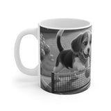 Pickleball Beagle Puppies Mug | Cute Dog Sports Coffee Tea Cup