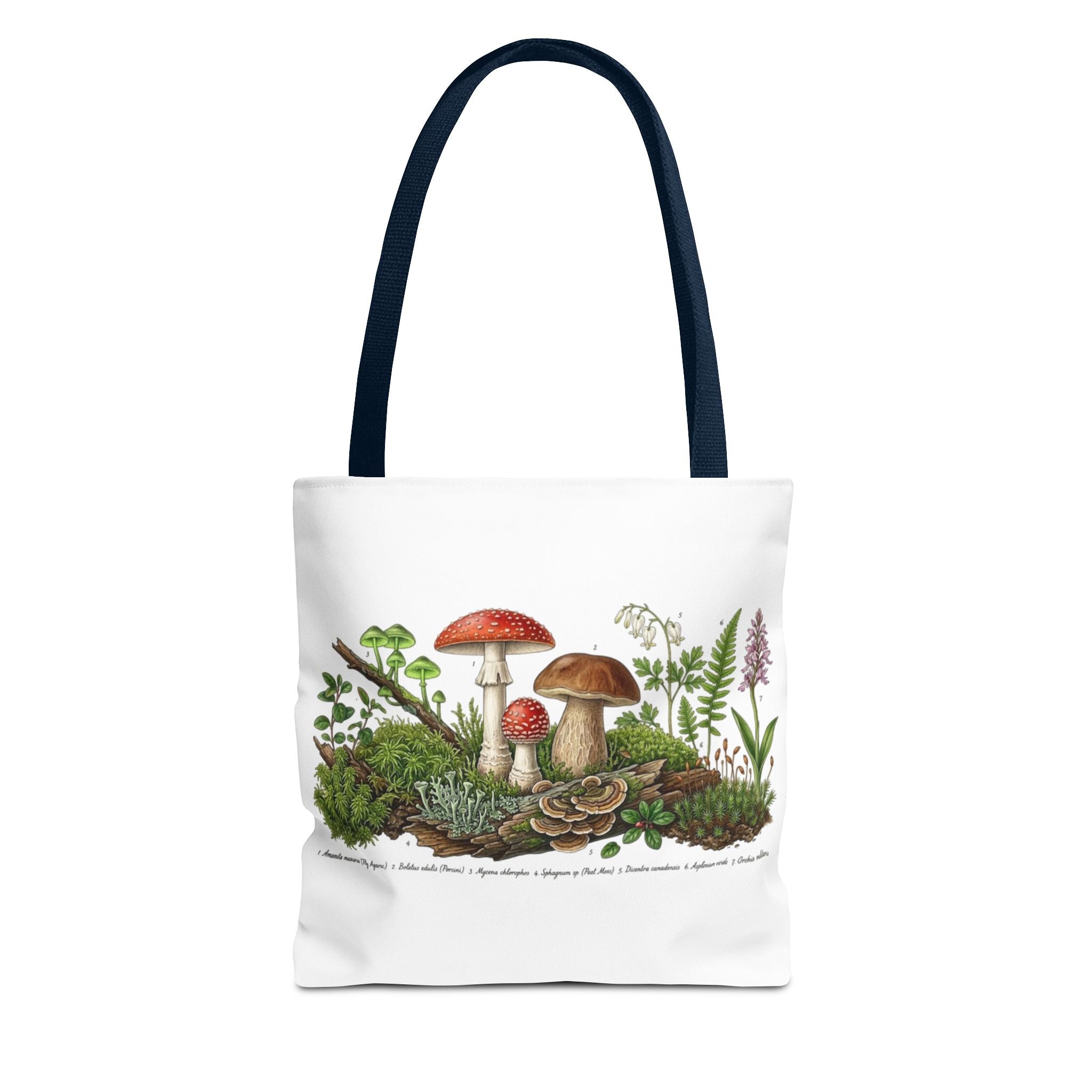 Vintage Mushroom Wildflower Specimen Study Tote Bag